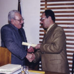 4 Mars 2000, décernement du prix d' honneur par l' Association Philologique, Historique et Littéraire (Φ.Ι.Λ.Ο.Σ.) et son Président M. Theodoros Nimas